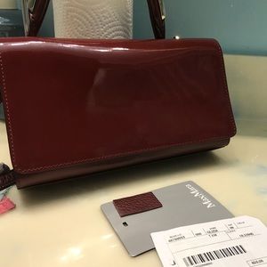 Max Mara Purse Grain Leather Burgundy